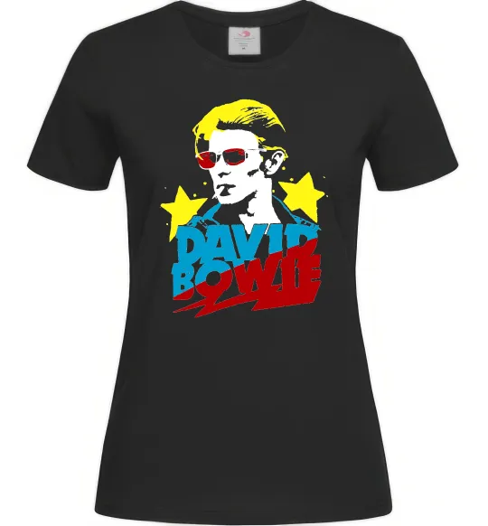 Женская футболка Bowie David Черный фото