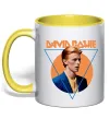 Чашка с цветной ручкой David Bowie photo Солнечно желтый Чашка с цветной ручкой David Bowie photo Солнечно желтый фото