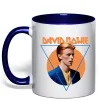 Чашка с цветной ручкой David Bowie photo Глубокий темно-синий Чашка с цветной ручкой David Bowie photo Глубокий темно-синий фото