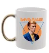 Чашка с цветной ручкой David Bowie photo Золото Чашка с цветной ручкой David Bowie photo Золото фото