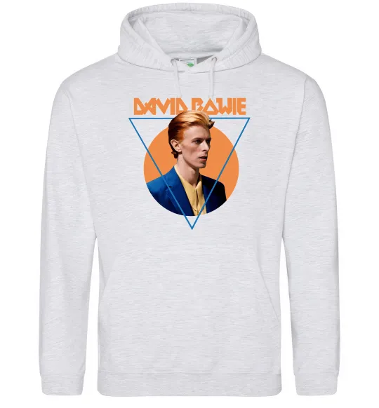 Мужская толстовка (худи) David Bowie photo Серый меланж фото