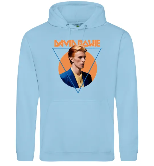 Жіноча толстовка (худі) David Bowie photo Блакитний фото