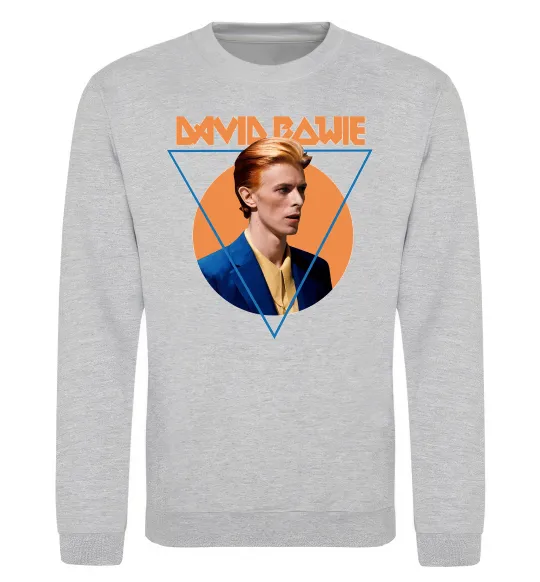 Свитшот David Bowie photo Серый меланж фото