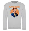 Свитшот David Bowie photo Серый меланж фото