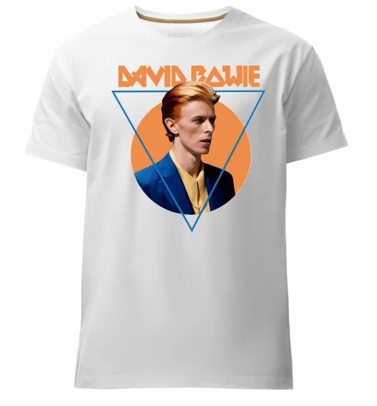Мужская премиум футболка David Bowie photo Белый фото