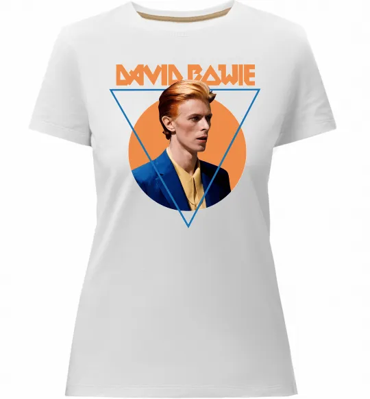 Женская премиум футболка David Bowie photo Белый фото
