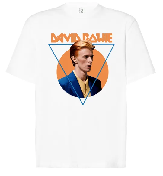 Футболка Оверсайз David Bowie photo Белый фото