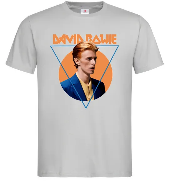 Мужская футболка David Bowie photo Серый фото