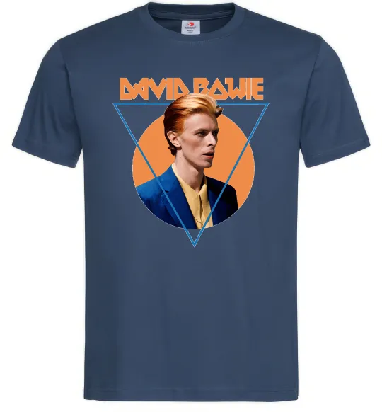 Мужская футболка David Bowie photo Темно-синий фото