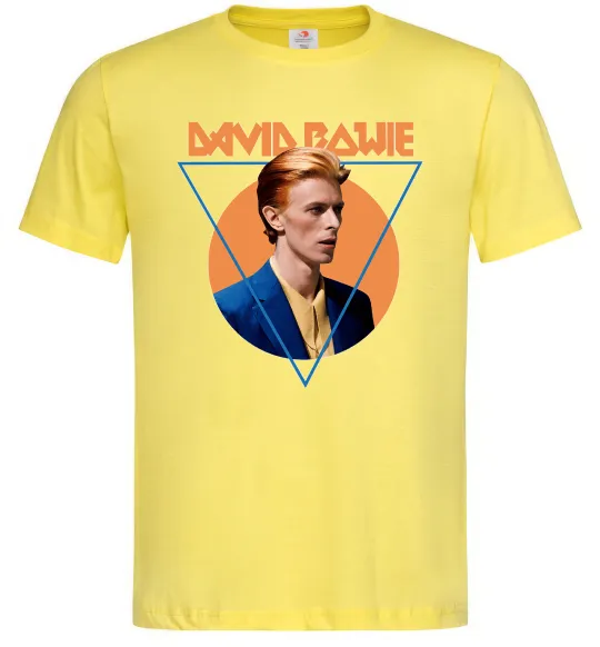 Мужская футболка David Bowie photo Лимонный фото