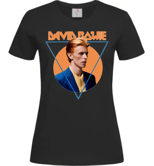 Женская футболка David Bowie photo Черный фото