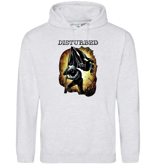 Мужская толстовка (худи) Disturbed Серый меланж фото