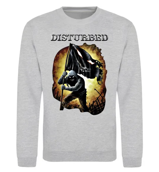 Свитшот Disturbed Серый меланж фото