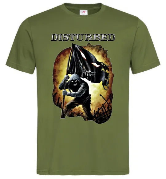 Мужская футболка Disturbed Оливковый фото