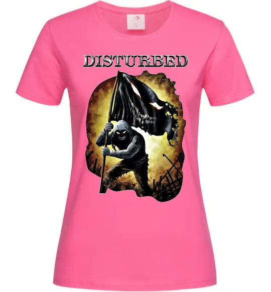 Женская футболка Disturbed Ярко-розовый фото