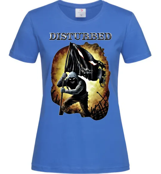Женская футболка Disturbed Ярко-синий фото