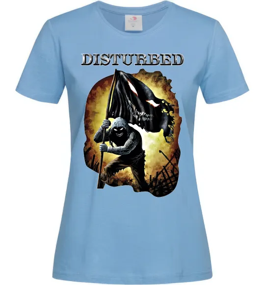 Женская футболка Disturbed Голубой фото