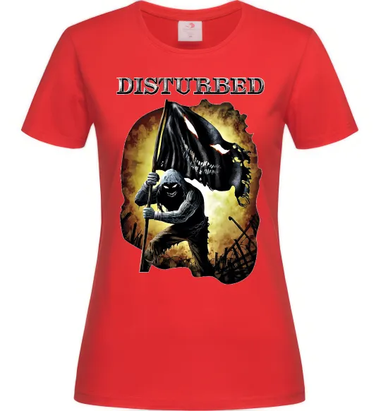 Женская футболка Disturbed Красный фото