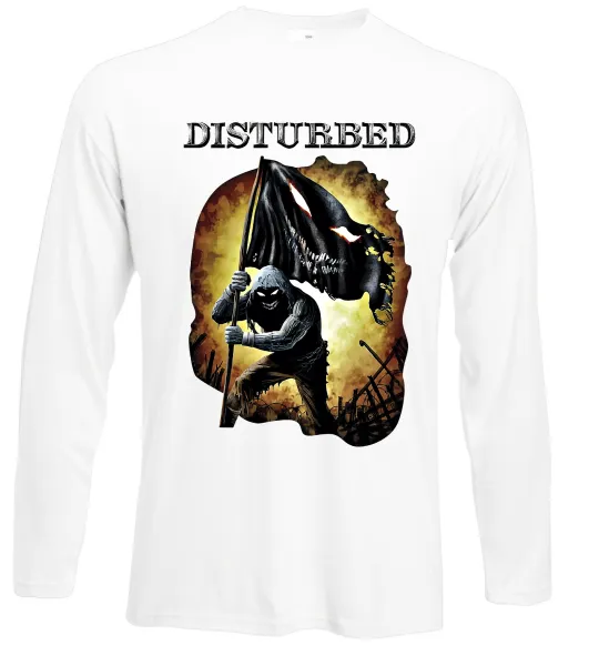 Лонгслив Disturbed Белый фото