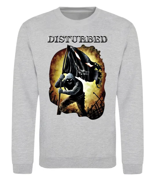 Свитшот Disturbed Серый меланж фото