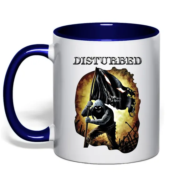 Чашка с цветной ручкой Disturbed Глубокий темно-синий фото