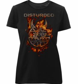 Женская премиум футболка Disturbed amulet
