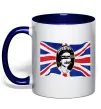 Чашка с цветной ручкой Sex Pistols God save the queen Глубокий темно-синий фото