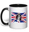 Чашка с цветной ручкой Sex Pistols God save the queen Черный фото