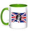 Чашка с цветной ручкой Sex Pistols God save the queen Зеленый фото