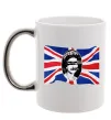 Чашка с цветной ручкой Sex Pistols God save the queen Серебро фото