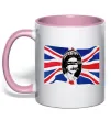 Чашка с цветной ручкой Sex Pistols God save the queen Нежно розовый фото