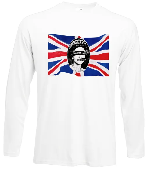 Лонгслів Sex Pistols God save the queen Білий фото