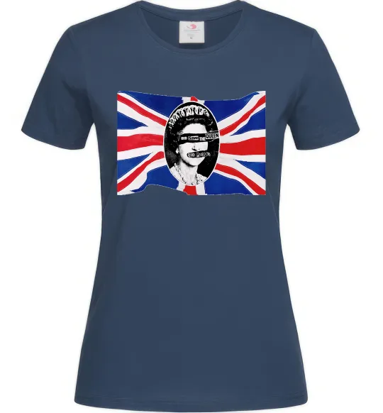 Жіноча футболка Sex Pistols God save the queen Темно-синій фото