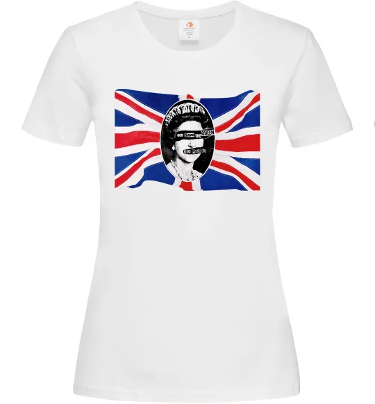 Жіноча футболка Sex Pistols God save the queen Білий фото