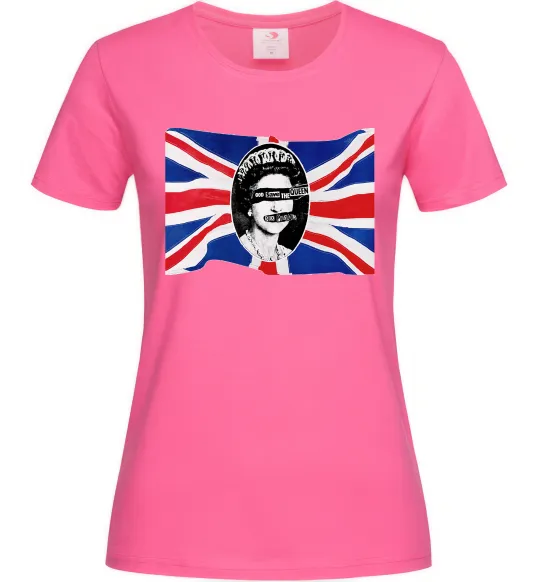 Жіноча футболка Sex Pistols God save the queen Яскраво-рожевий фото