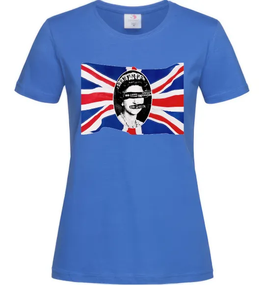 Жіноча футболка Sex Pistols God save the queen Яскраво-синій фото