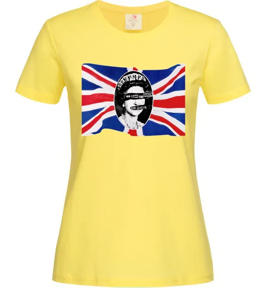 Жіноча футболка Sex Pistols God save the queen Лимонний фото