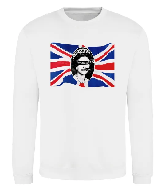 Свитшот Sex Pistols God save the queen Белый фото