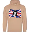 Женская толстовка (худи) Sex Pistols God save the queen Песочный фото