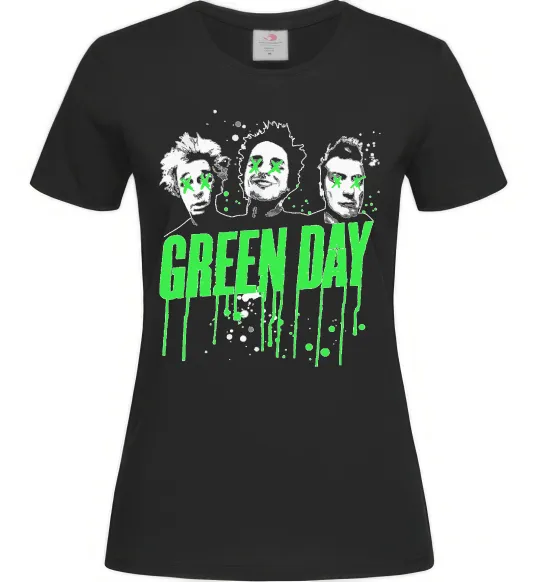 Женская футболка Green Day band Черный фото