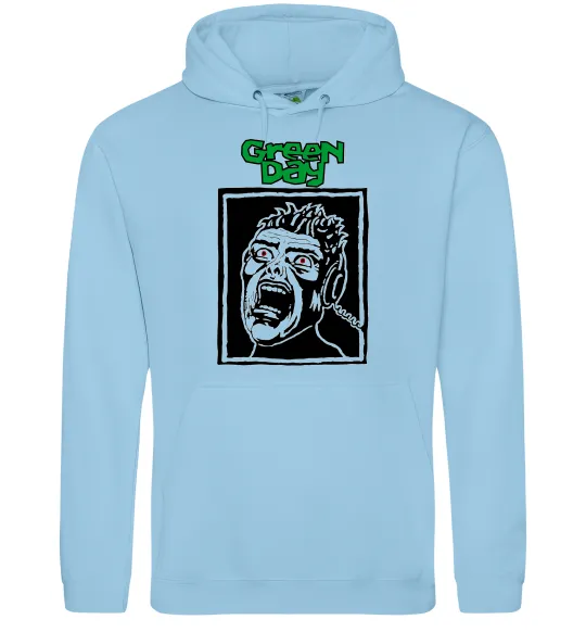 Чоловіча толстовка (худі) Green Day Scream Блакитний фото