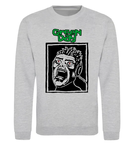 Свитшот Green Day Scream Серый меланж фото