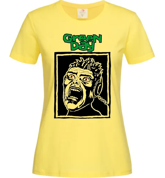 Женская футболка Green Day Scream Лимонный фото