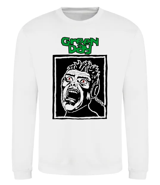Свитшот Green Day Scream Белый фото
