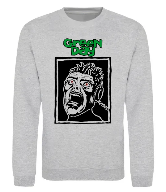 Свитшот Green Day Scream Серый меланж фото