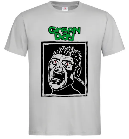Мужская футболка Green Day Scream Серый фото