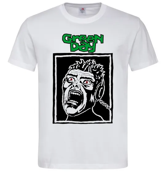 Мужская футболка Green Day Scream Белый фото