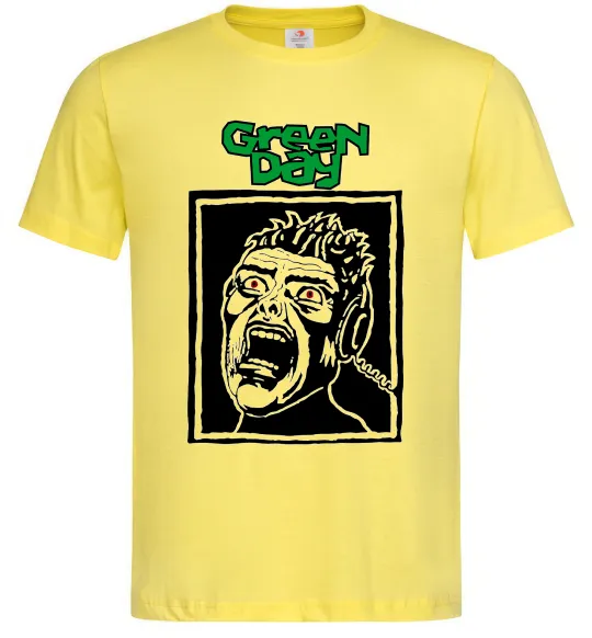 Мужская футболка Green Day Scream Лимонный фото