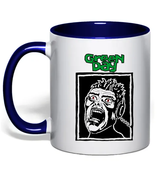 Чашка с цветной ручкой Green Day Scream Глубокий темно-синий фото