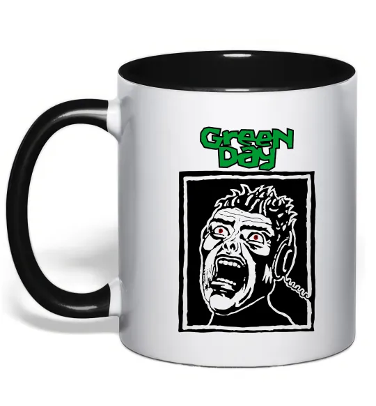 Чашка с цветной ручкой Green Day Scream Черный фото